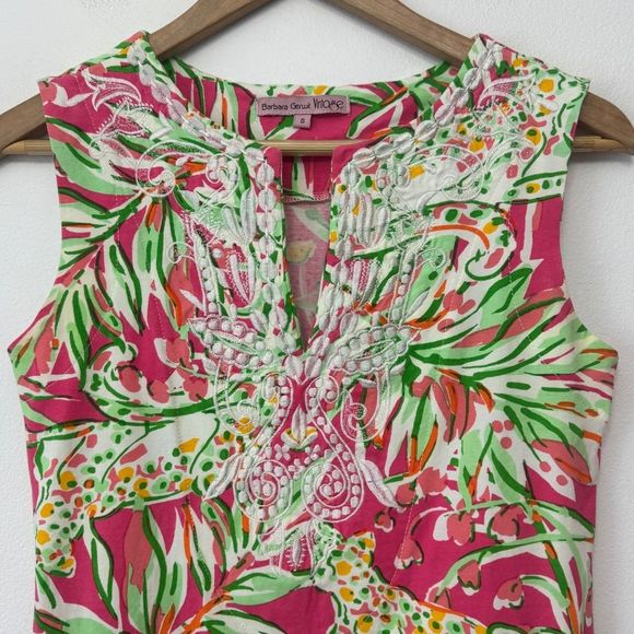 Barbara Gerwit Vintage Artisan Knit Embroidered Sleeveless Dress Size S - Picture 3 of 11